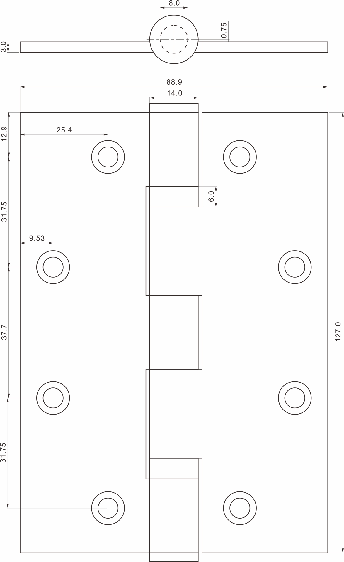 Engsel Pintu 5353