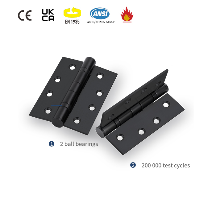 Detail engsel pintu hitam matte