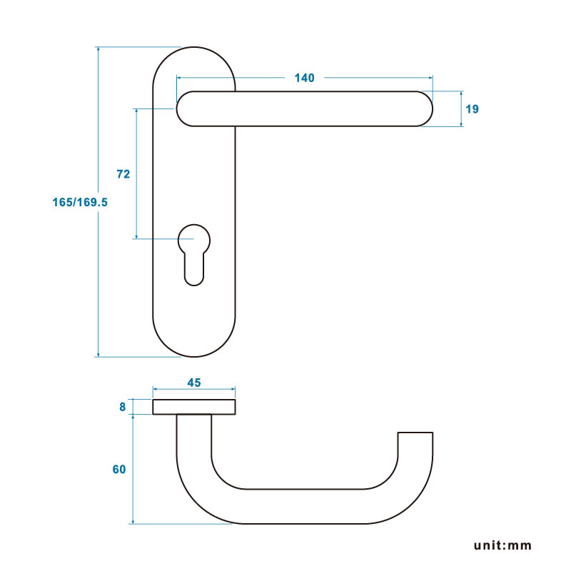 Tuas pelat belakang menangani SS2003