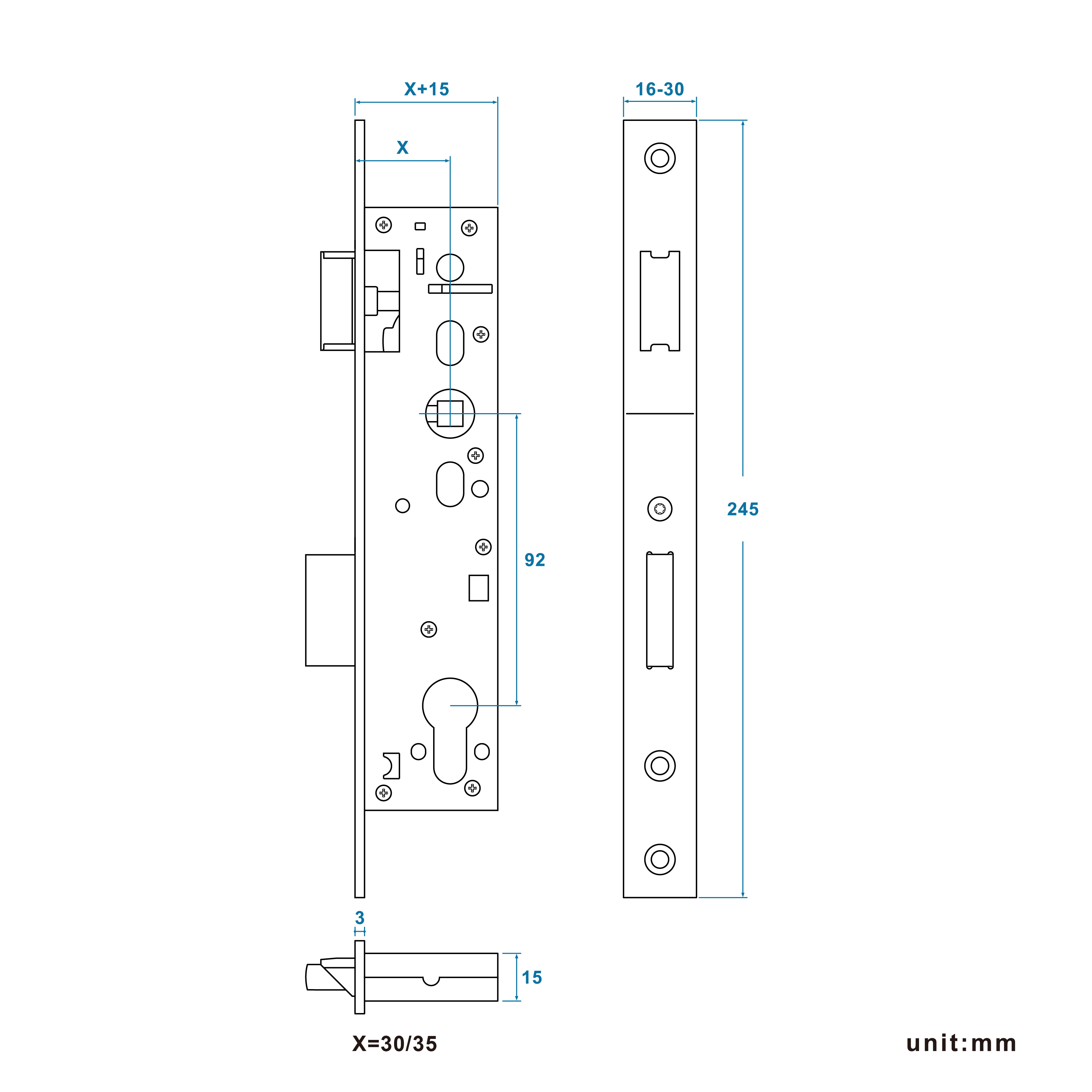 Mortise Frame Lock 92Z