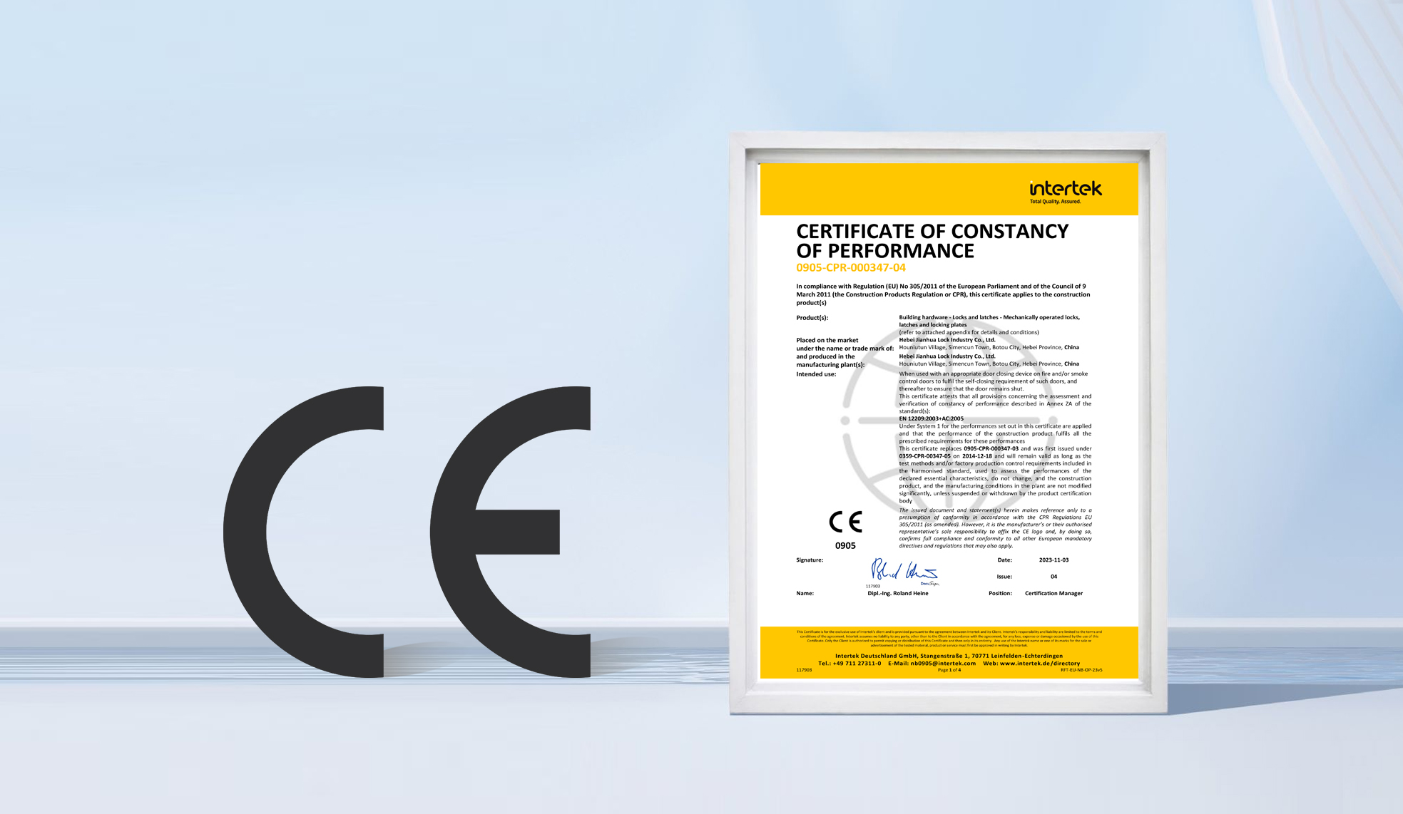 Peran Sertifikasi CE dalam Perangkat Keras Pintu Kebakaran