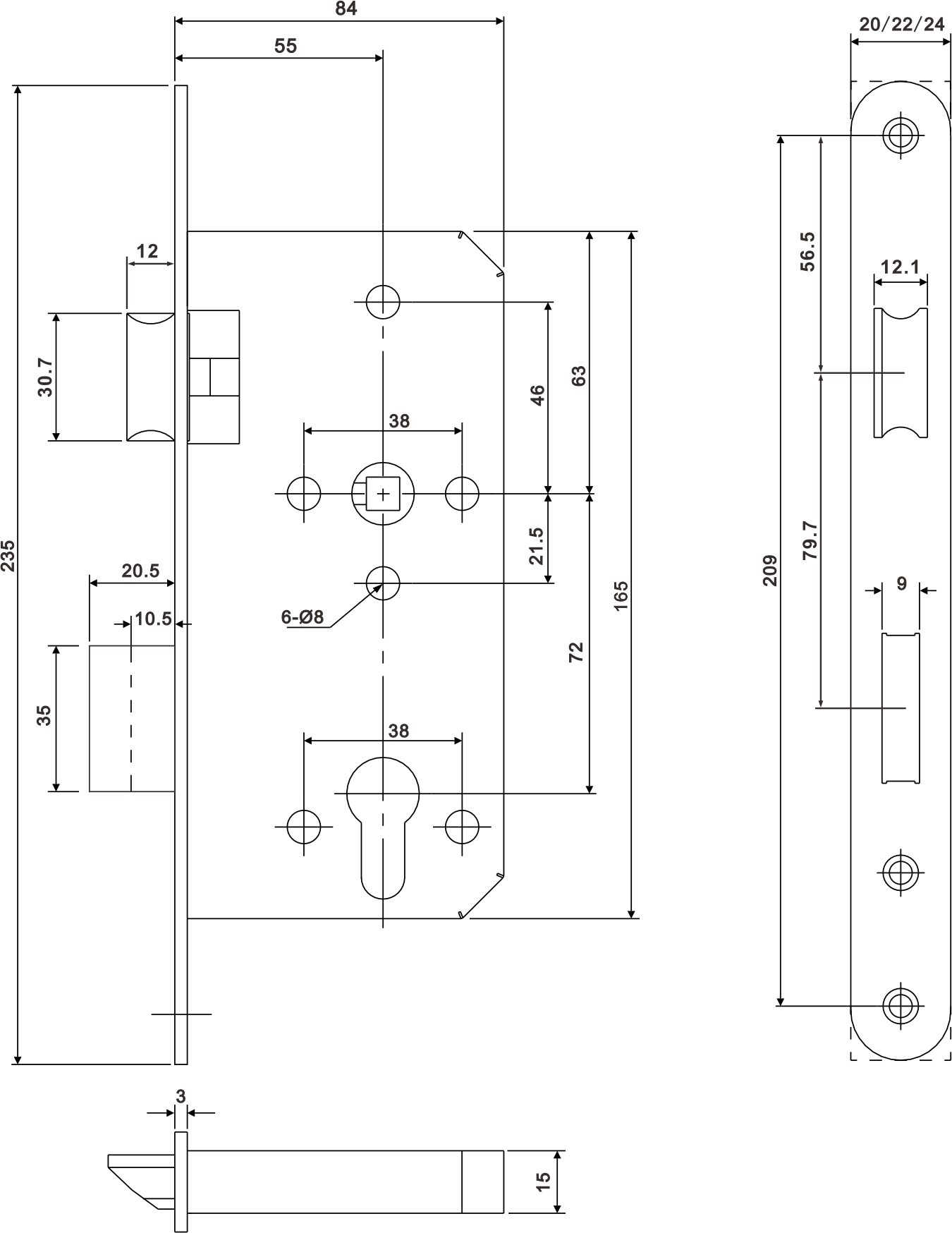 Kunci Pintu Tanggam 5572Z