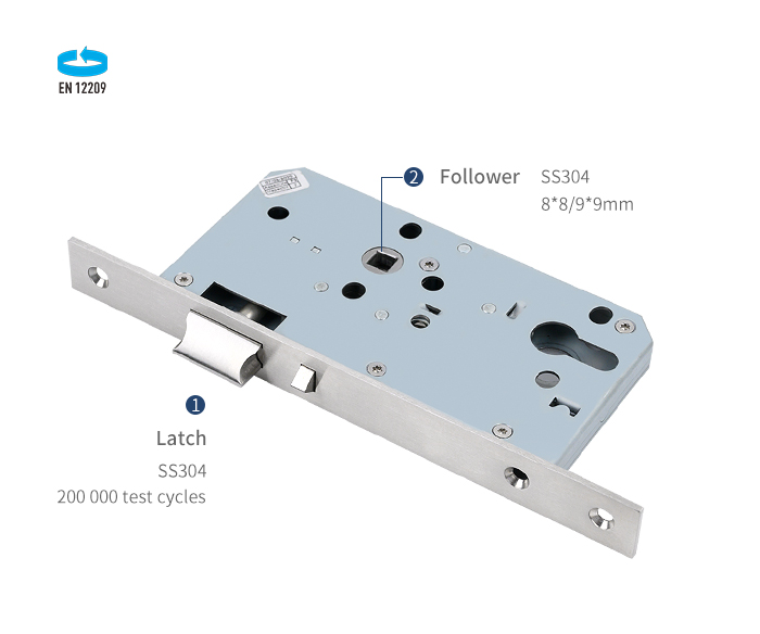 Rincian Kunci Pintu Mortise Kelas 6072cr Rincian