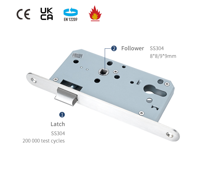 Passage mortise door lock detail 5572ZL